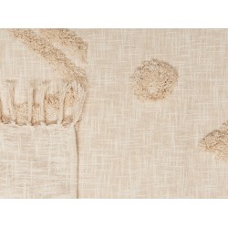 Koc FATEHPUR Bawełna 130 x 180 cm Beżowy Koc FATEHPUR Bawełna 130 x 180 cm Beżowy