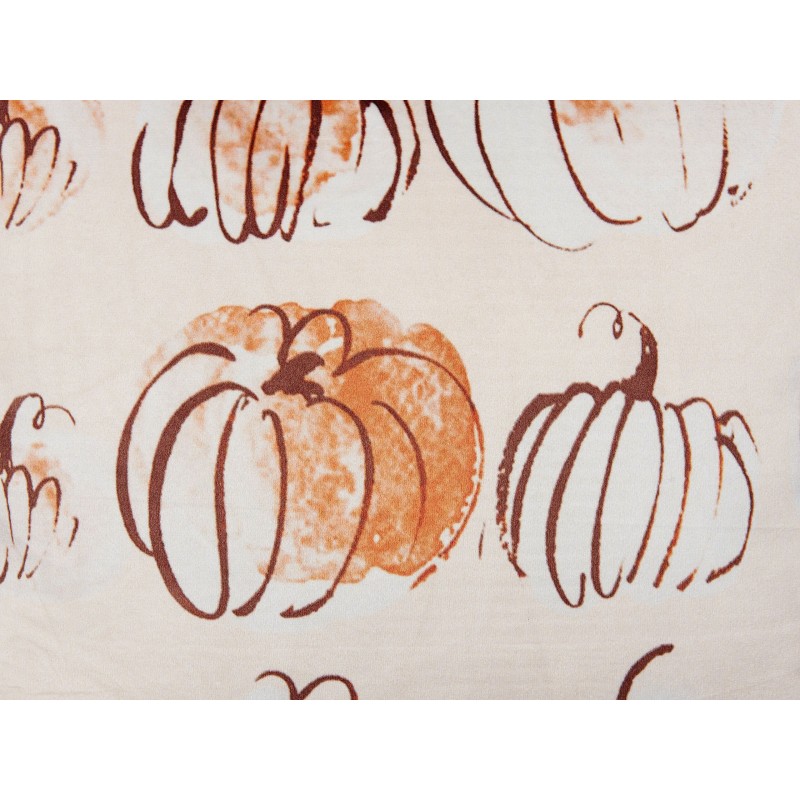 Poduszka dekoracyjna CUCURBITA Welur 45 x 45 cm Beżowy Wzór roślinny Poduszka dekoracyjna CUCURBITA Welur 45 x 45 cm Beżowy Wzór roślinny