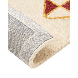 Dywan wełniany gabbeh 80 x 150 cm beżowy MISINLI Dywan wełniany gabbeh 80 x 150 cm beżowy MISINLI