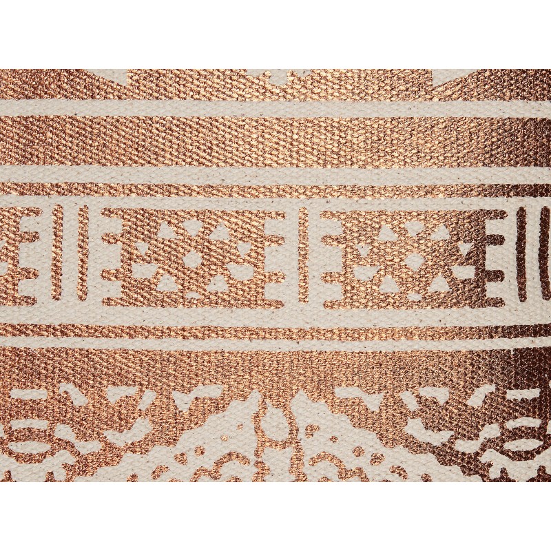 Poduszka dekoracyjna OUJDA Bawełna 50 x 50 cm Miedziany Wzór geometryczny Poduszka dekoracyjna OUJDA Bawełna 50 x 50 cm Miedziany Wzór geometryczny