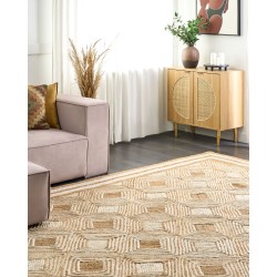 Dywan z juty 300 x 400 cm beżowy MENGEN Dywan z juty 300 x 400 cm beżowy MENGEN
