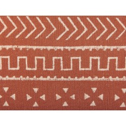 Zestaw 2 poduszek dekoracyjnych ORLAYA Bawełna 55 x 35 cm Pomarańczowy Wzór geometryczny Zestaw 2 poduszek dekoracyjnych ORLAYA Bawełna 55 x 35 cm Pomarańczowy Wzór geometryczny