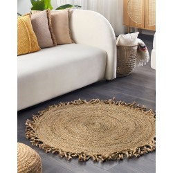 Dywan okrągły z juty ⌀ 120 cm beżowy ZONGULDAK Dywan okrągły z juty ⌀ 120 cm beżowy ZONGULDAK