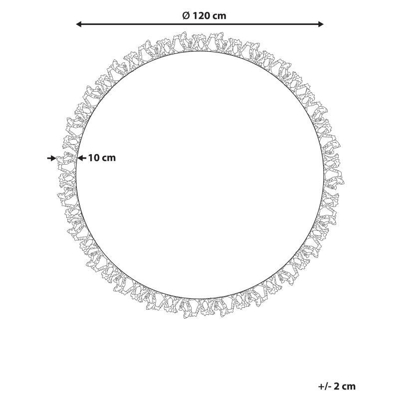 Dywan okrągły z juty ⌀ 120 cm beżowy ZONGULDAK Dywan okrągły z juty ⌀ 120 cm beżowy ZONGULDAK