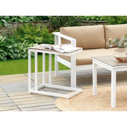 Stolik ogrodowy MESSINA 60 cm 35 cm Biały Stolik ogrodowy MESSINA 60 cm 35 cm Biały