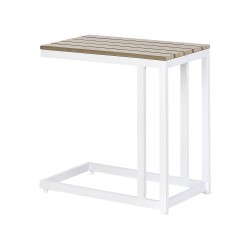 Stolik ogrodowy MESSINA 60 cm 35 cm Biały Stolik ogrodowy MESSINA 60 cm 35 cm Biały