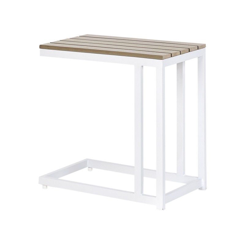 Stolik ogrodowy MESSINA 60 cm 35 cm Biały Stolik ogrodowy MESSINA 60 cm 35 cm Biały