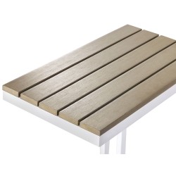 Stolik ogrodowy MESSINA 60 cm 35 cm Biały Stolik ogrodowy MESSINA 60 cm 35 cm Biały