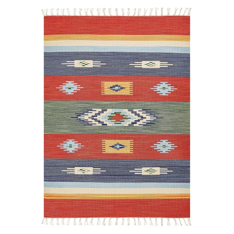 Dywan bawełniany kilim 140 x 200 cm wielokolorowy KAMARIS Dywan bawełniany kilim 140 x 200 cm wielokolorowy KAMARIS