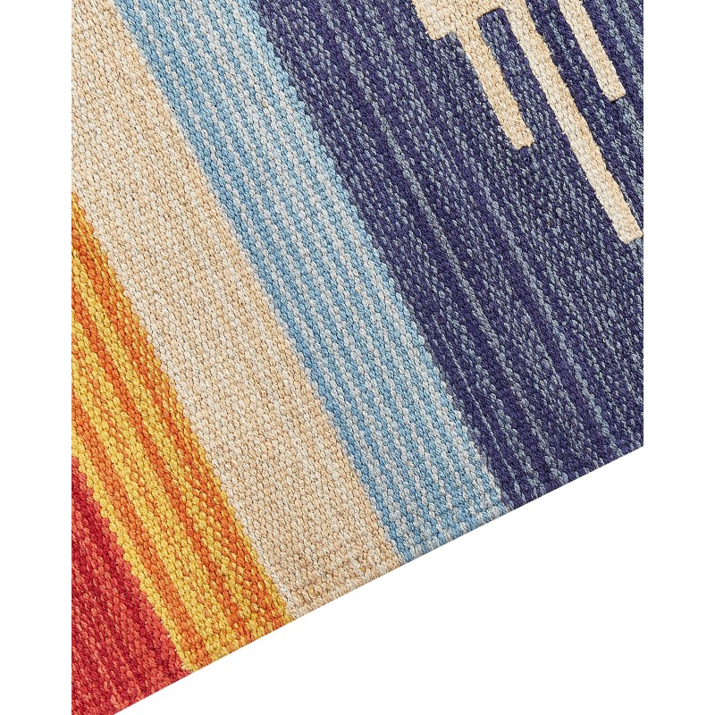Dywan bawełniany kilim 140 x 200 cm wielokolorowy KAMARIS Dywan bawełniany kilim 140 x 200 cm wielokolorowy KAMARIS