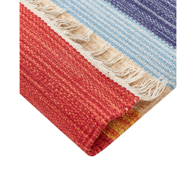 Dywan bawełniany kilim 140 x 200 cm wielokolorowy KAMARIS Dywan bawełniany kilim 140 x 200 cm wielokolorowy KAMARIS