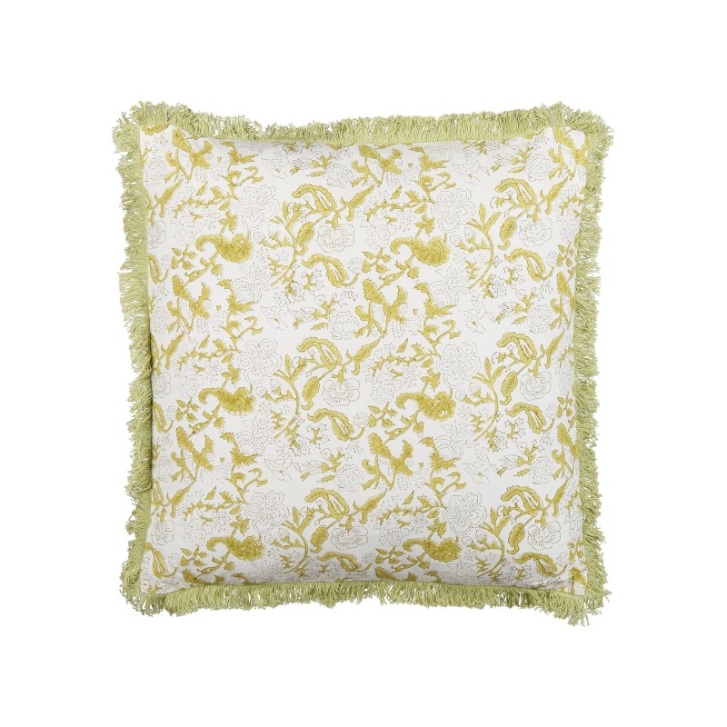 Poduszka dekoracyjna FILIX Bawełna 45 x 45 cm Zielony Wzór kwiatowy Poduszka dekoracyjna FILIX Bawełna 45 x 45 cm Zielony Wzór kwiatowy