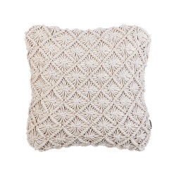 Zestaw 2 poduszek dekoracyjnych KIZKALESI Bawełna 45 x 45 cm Jasnobeżowy Wzór geometryczny Zestaw 2 poduszek dekoracyjnych KIZKALESI Bawełna 45 x 45 cm Jasnobeżowy Wzór geometryczny