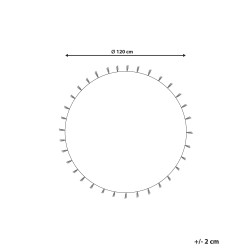 Dywan okrągły z juty ⌀ 120 cm wielokolorowy ZANAVI Dywan okrągły z juty ⌀ 120 cm wielokolorowy ZANAVI