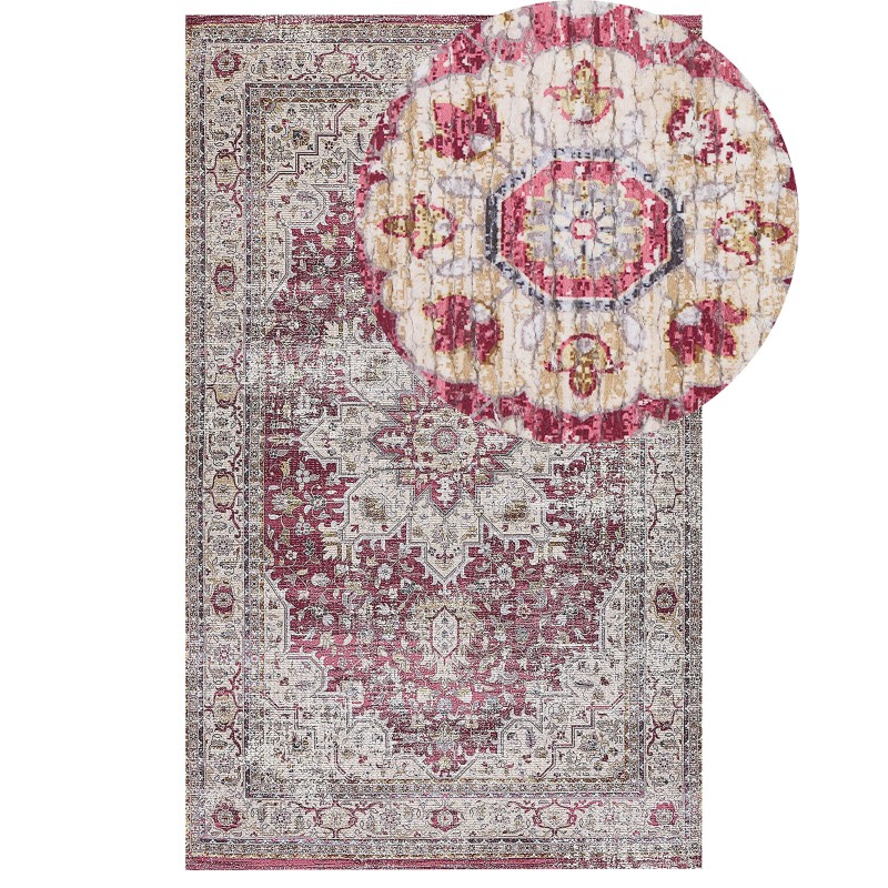 Dywan 150 x 230 cm czerwono-beżowy ARHAVI Dywan 150 x 230 cm czerwono-beżowy ARHAVI