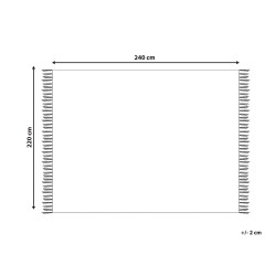 Koc CHACK Bawełna 220 x 240 cm Ciemnoszary Koc CHACK Bawełna 220 x 240 cm Ciemnoszary