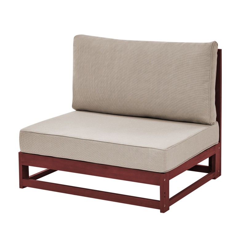 Sofa ogrodowa drewniana 3-osobowa mahoniowy brąz TIMOR II Sofa ogrodowa drewniana 3-osobowa mahoniowy brąz TIMOR II