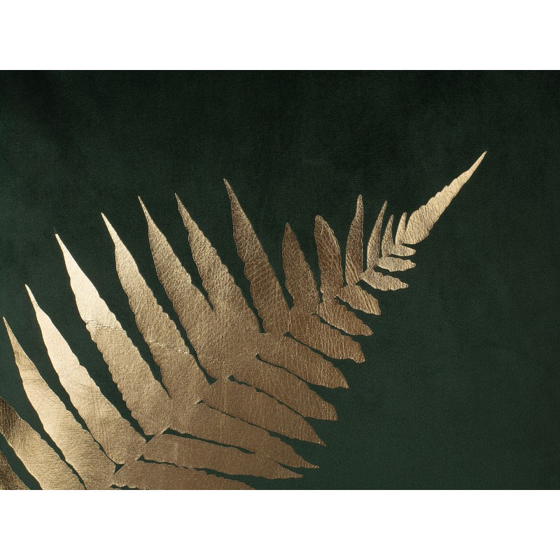 Zestaw 2 poduszek dekoracyjnych FERN Welur 45 x 45 cm Ciemnozielony Wzór roślinny Zestaw 2 poduszek dekoracyjnych FERN Welur 45 x 45 cm Ciemnozielony Wzór roślinny