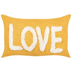 2 bawełniane poduszki dekoracyjne 30 x 50 cm żółte LOVE 2 bawełniane poduszki dekoracyjne 30 x 50 cm żółte LOVE