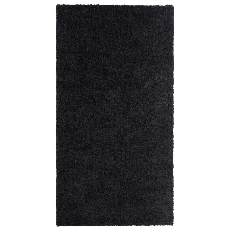 Dywan shaggy 80 x 150 cm czarny DEMRE Dywan shaggy 80 x 150 cm czarny DEMRE