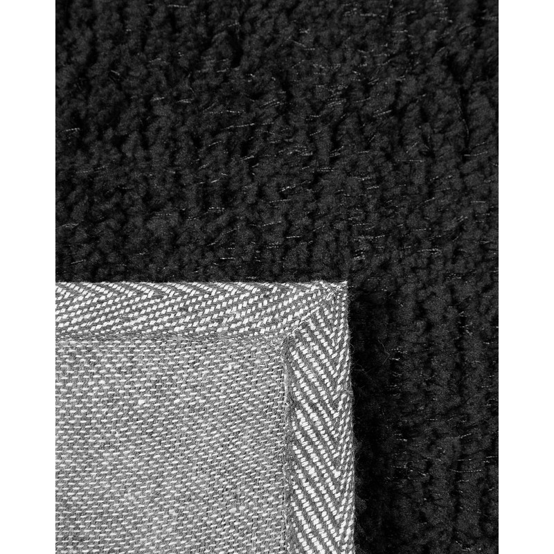 Dywan shaggy 80 x 150 cm czarny DEMRE Dywan shaggy 80 x 150 cm czarny DEMRE