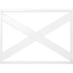 Ławka ogrodowa z poduchą BALTIC 121 cm Drewno akacjowe Biały Ławka ogrodowa z poduchą BALTIC 121 cm Drewno akacjowe Biały