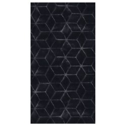 Dywan sztuczne futro królika 80 x 150 cm czarny THATTA Dywan sztuczne futro królika 80 x 150 cm czarny THATTA