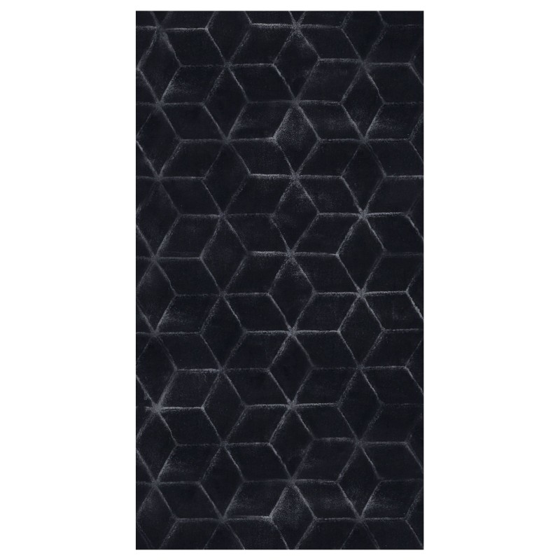 Dywan sztuczne futro królika 80 x 150 cm czarny THATTA Dywan sztuczne futro królika 80 x 150 cm czarny THATTA