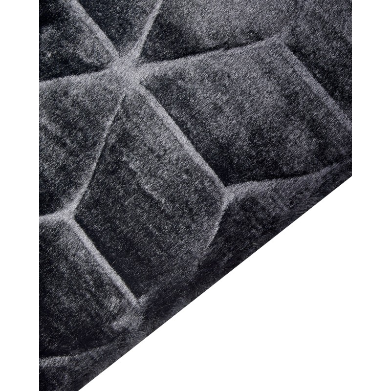 Dywan sztuczne futro królika 80 x 150 cm czarny THATTA Dywan sztuczne futro królika 80 x 150 cm czarny THATTA