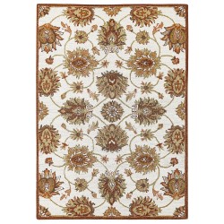 Dywan wełniany 160 x 230 cm beżowo-brązowy EZINE Dywan wełniany 160 x 230 cm beżowo-brązowy EZINE