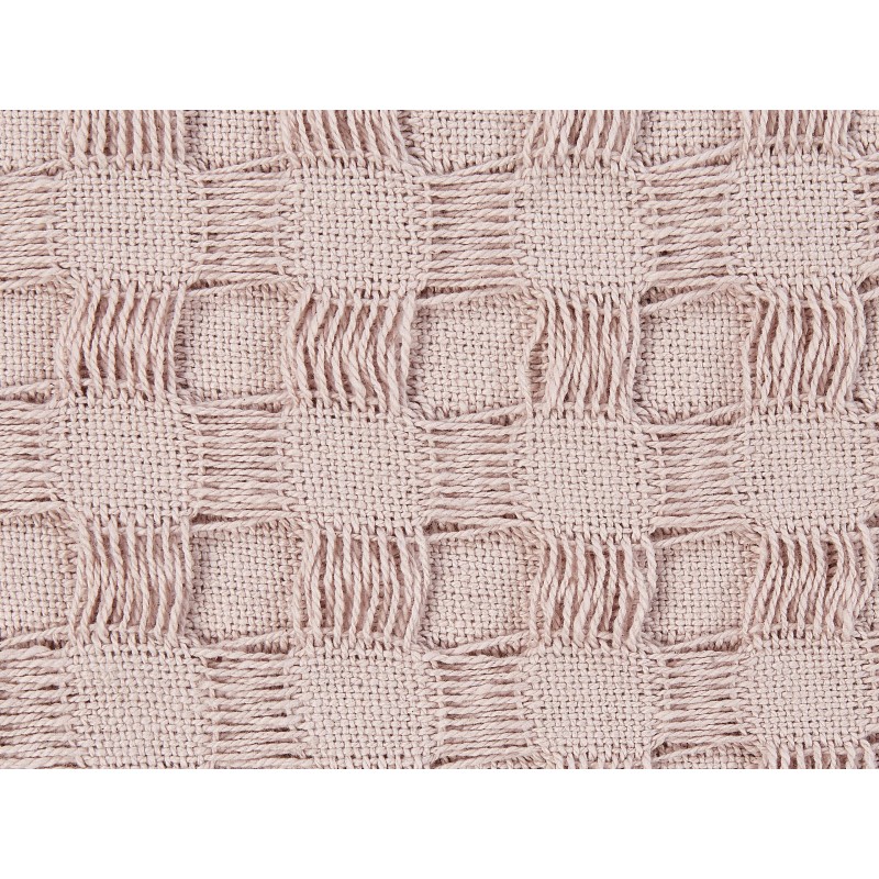 Narzuta na łóżko BERE Bawełna 150 x 200 cm Pastelowy róż Narzuta na łóżko BERE Bawełna 150 x 200 cm Pastelowy róż