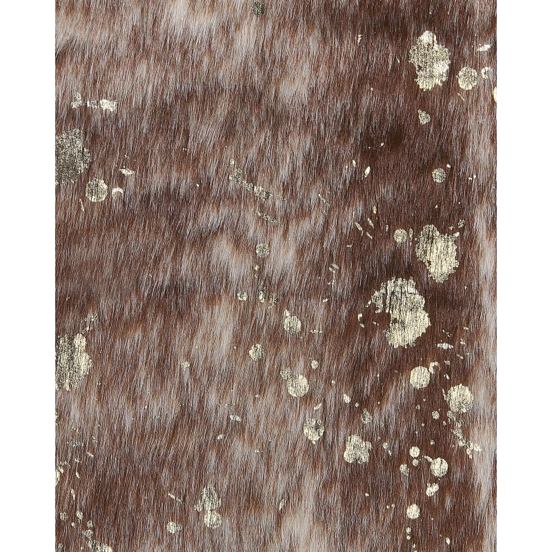 Dywan ekoskóra w łaty 130 x 170 cm brązowy ze złotym BOGONG Dywan ekoskóra w łaty 130 x 170 cm brązowy ze złotym BOGONG