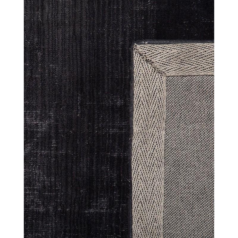 Dywan wiskozowy 200 x 200 cm czarno-szary ERCIS Dywan wiskozowy 200 x 200 cm czarno-szary ERCIS