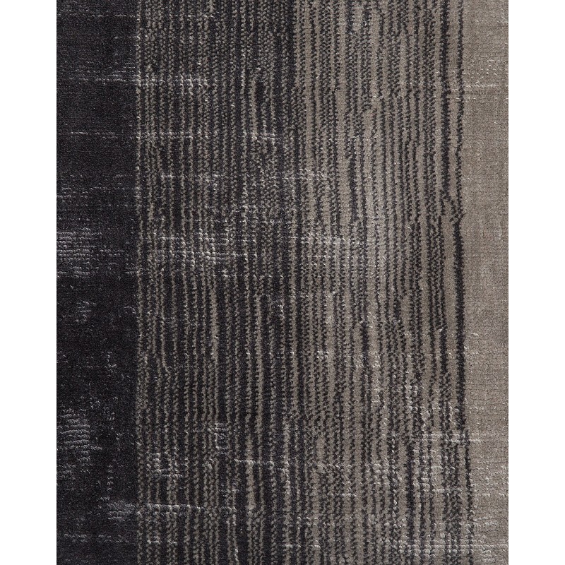 Dywan wiskozowy 200 x 200 cm czarno-szary ERCIS Dywan wiskozowy 200 x 200 cm czarno-szary ERCIS