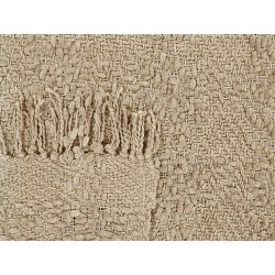 Koc VELLA Bawełna 220 x 240 cm Beżowy Koc VELLA Bawełna 220 x 240 cm Beżowy