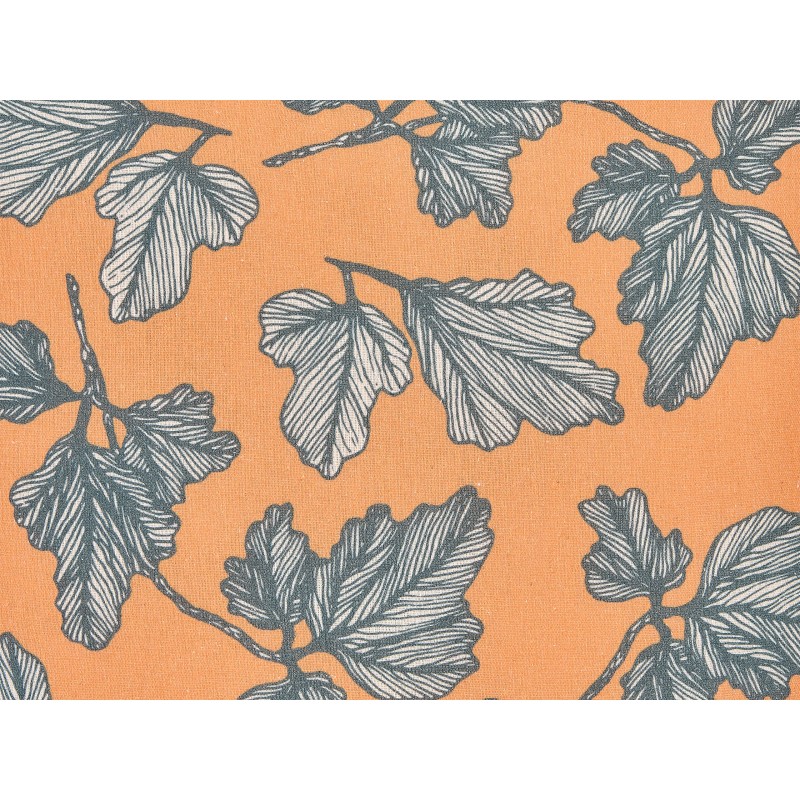 Zestaw 2 poduszek dekoracyjnych SPIREA 45 x 45 cm Pomarańczowy Czarny Wzór roślinny Zestaw 2 poduszek dekoracyjnych SPIREA 45 x 45 cm Pomarańczowy Czarny Wzór roślinny