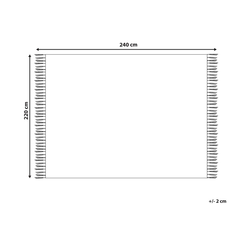 Koc VELLA Bawełna 220 x 240 cm Brązowy Koc VELLA Bawełna 220 x 240 cm Brązowy