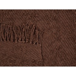 Koc VELLA Bawełna 220 x 240 cm Brązowy Koc VELLA Bawełna 220 x 240 cm Brązowy