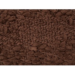 Koc VELLA Bawełna 220 x 240 cm Brązowy Koc VELLA Bawełna 220 x 240 cm Brązowy