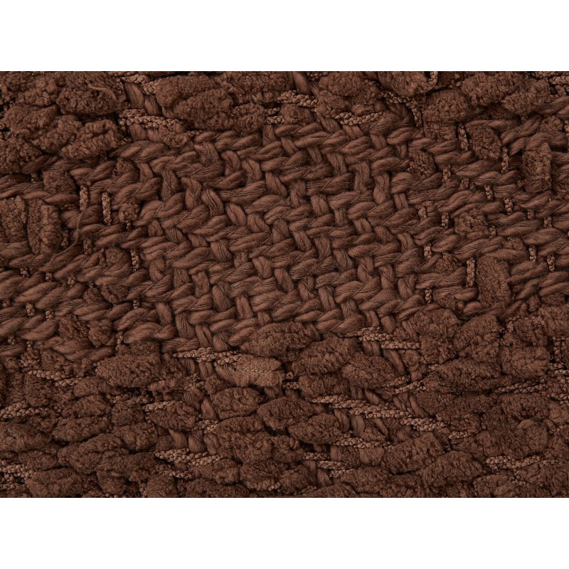 Koc VELLA Bawełna 220 x 240 cm Brązowy Koc VELLA Bawełna 220 x 240 cm Brązowy