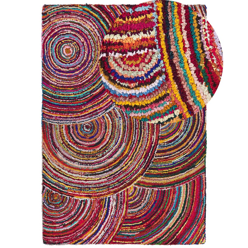 Dywan bawełniany 160 x 230 cm wielokolorowy KOZAN Dywan bawełniany 160 x 230 cm wielokolorowy KOZAN