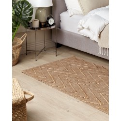 Dywan z juty 80 x 150 cm beżowy DADAY Dywan z juty 80 x 150 cm beżowy DADAY