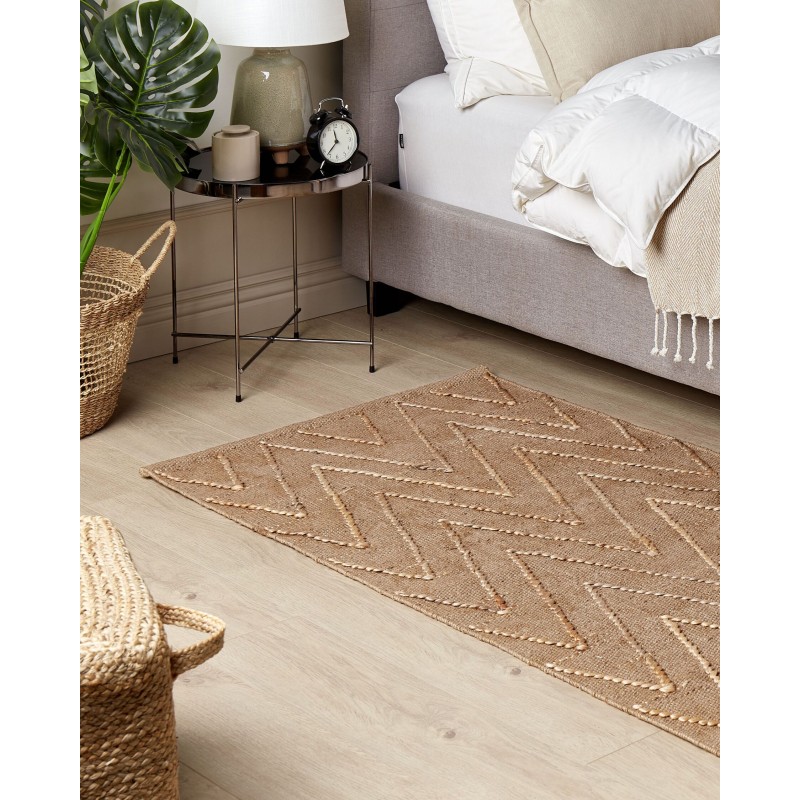 Dywan z juty 80 x 150 cm beżowy DADAY Dywan z juty 80 x 150 cm beżowy DADAY