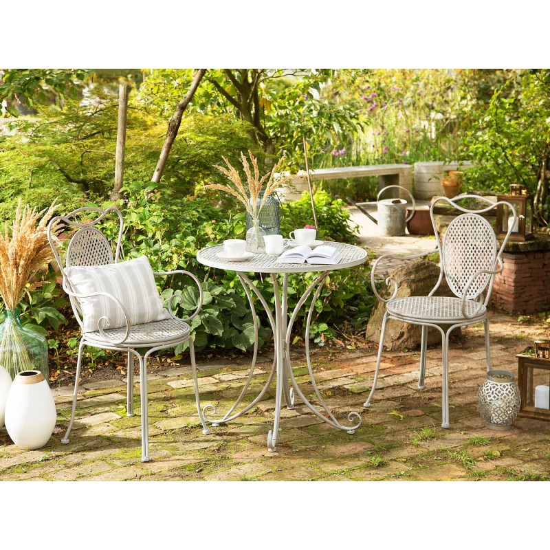 Stolik bistro CILENTO 71 cm 71 cm Metal Szary Stolik bistro CILENTO 71 cm 71 cm Metal Szary