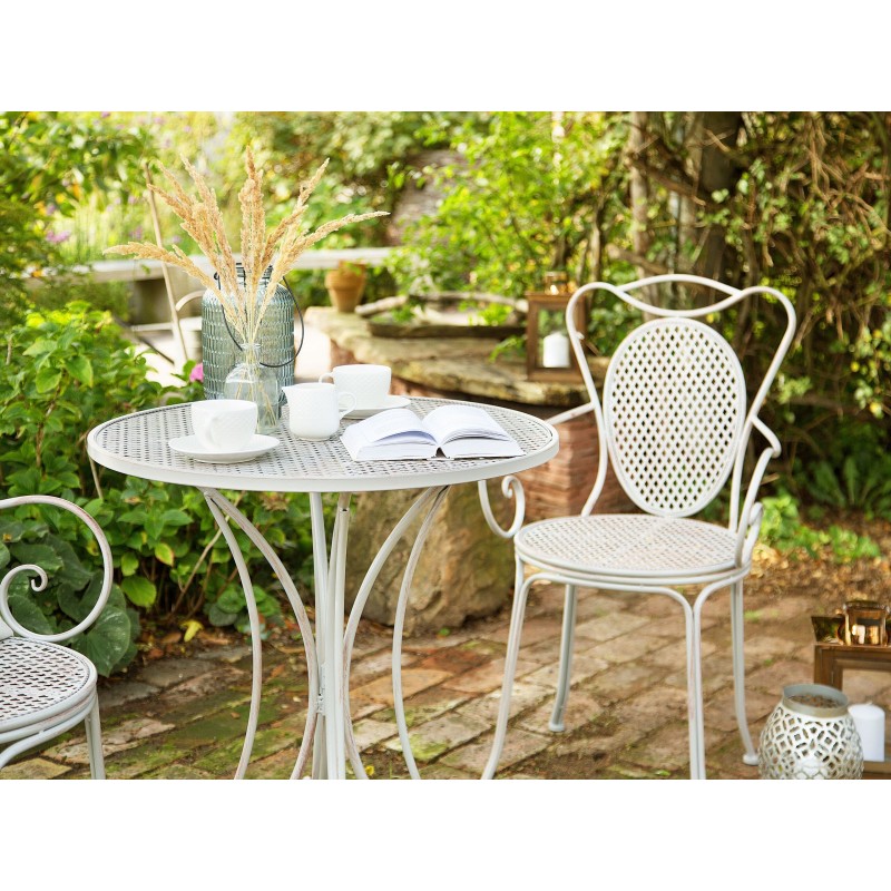 Stolik bistro CILENTO 71 cm 71 cm Metal Szary Stolik bistro CILENTO 71 cm 71 cm Metal Szary