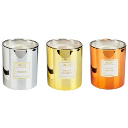 Zestaw 3 świeczek zapachowych METALLIC GLAMOUR Wosk sojowy Nuty słodkie