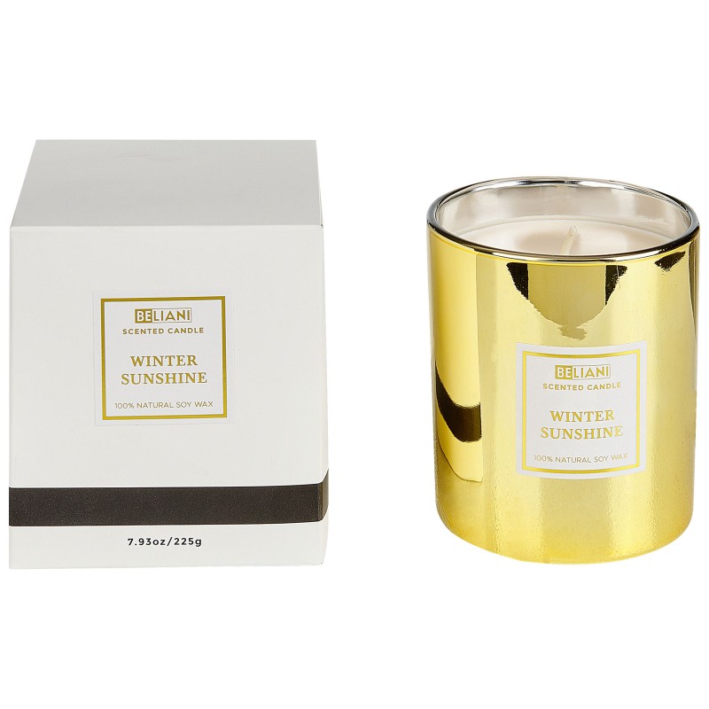 Zestaw 3 świeczek zapachowych METALLIC GLAMOUR Wosk sojowy Nuty słodkie Zestaw 3 świeczek zapachowych METALLIC GLAMOUR Wosk sojowy Nuty słodkie