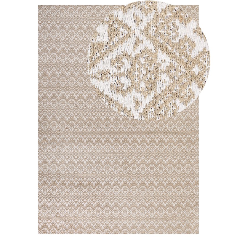 Dywan z juty 160 x 230 cm beżowy ATIMA Dywan z juty 160 x 230 cm beżowy ATIMA