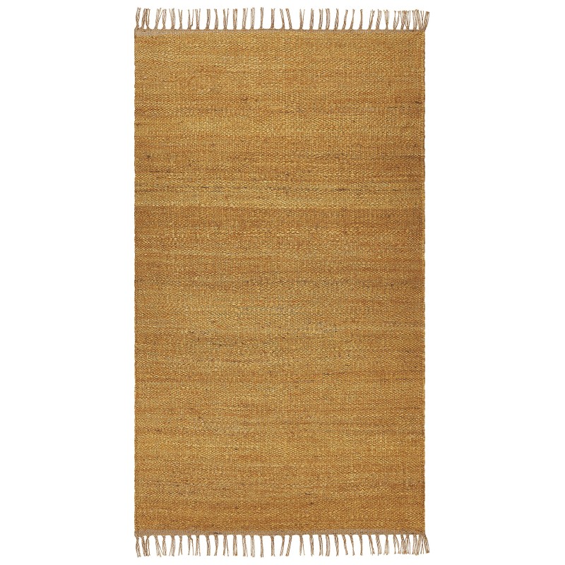 Dywan z juty 80 x 150 cm musztardowy LUNIA Dywan z juty 80 x 150 cm musztardowy LUNIA