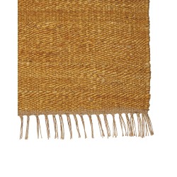 Dywan z juty 80 x 150 cm musztardowy LUNIA Dywan z juty 80 x 150 cm musztardowy LUNIA